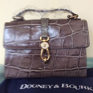Dooney and Bourke, croc, Claire, Smoke
